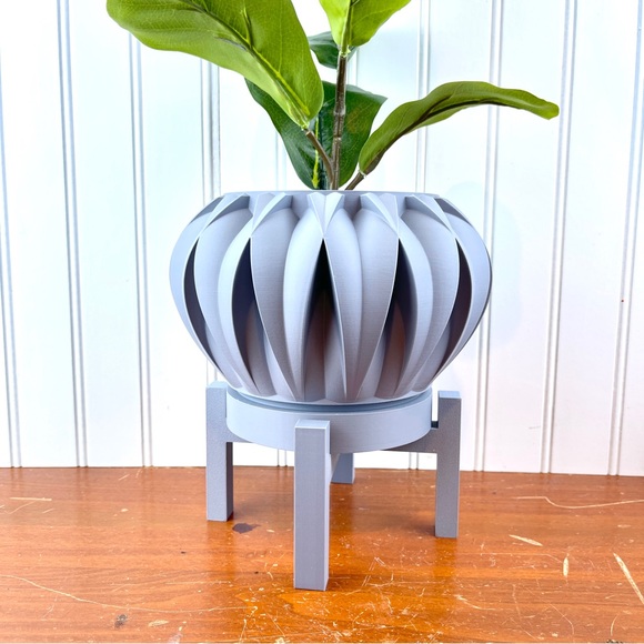 Hand Crafted Other - Halden Planter Pot, Indoor Planter w/ Drainage Hole and Drip Tray